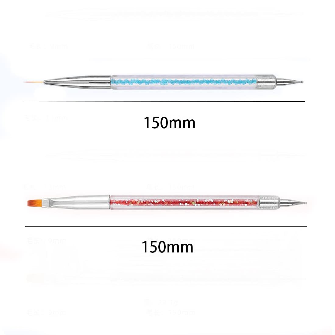 Set di 5 pennelli per nail art, pennelli per nail art in acrilico, pennelli decorativi per unghie per pennelli per gel UV