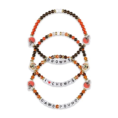 FOCO Cleveland Browns NFL 3 Pack Team Friendship Bracelet