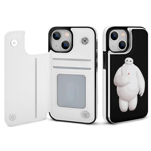 iPhone14 Plus用ケース 手帳型 ベイマックス 【全機種対応】 アイフォン14 Plus用ケース スマホケース 財布型 PUレザー おしゃれ 背面カード収納 スタンド機能 携帯カバー 耐衝撃