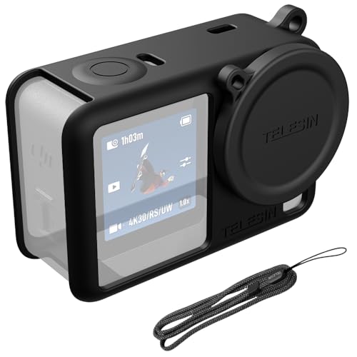 DJI Osmo Action 6 Ή VRیP[X Zbg VRJo[/h~Xgbv/YLbv ̎tȒPSʓIȕی (Black)