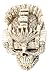Ebros Aztec Empire Emperor Montezuma Skull Statue Tenochtitlan King Moctezuma I Halloween Skeleton Cranium Head Figurine