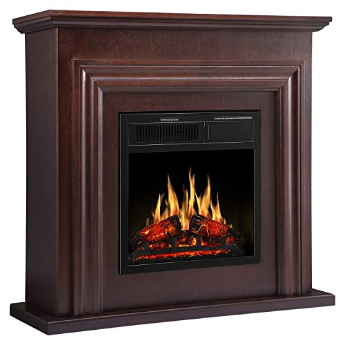 JAMFLY 36” Electric Fireplace with Mantel Package Freestanding