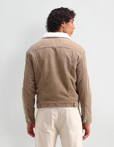 Image of U.S. Polo Assn. Denim Co. Men's Slim Fit Corduroy Sherpa Jacket