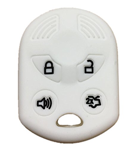 Rpkey Silicone Keyless Entry Remote Control Key Fob Cover Case protector Replacement Fit For Ford Lincoln Mercury OUCD6000022 164-R8046 164-R7040 CWTWB1U722?White?