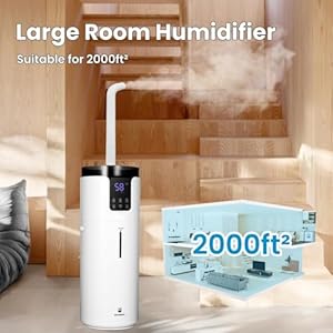Humidifier large room, Lacidoll 16L/4.2Gal Whole house Humidifier 2000 sq.ft. Ultrasonic Cool Mist Humidifier for Home with Extension Tube, Quiet Bedroom Humidifier with Aroma Box, White Humidifier large room Lacidoll 16L42Gal Whole house Humidifier 2000 sqft Ultrasonic Cool Mist Humidifier for Home with Extension Tube Quiet Bedroom Humidifier with Aroma Box White