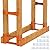 Firewood Log Storage Rack Bracket Kit with Screws Steel Fireplace Wood Storage Holder Outdoor Indoor - Adjustable to Any Length, Rust Proof, Heavy Duty (2 Brackets Kits and 2 Connectors)