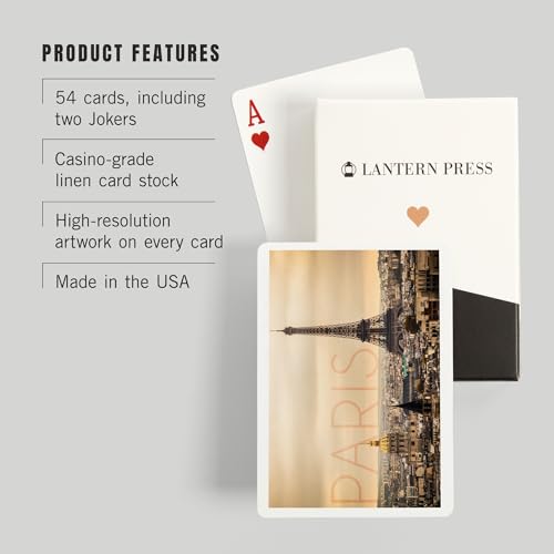Cartas Poker Lantern Press Ciudad París Torre Eiffel miniatura 3