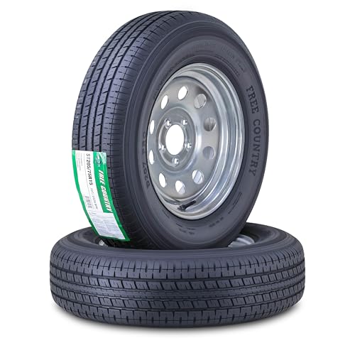 Free Country Trailer Tire Wheel Assembly ST205/75R15 8-Ply D 107N 5 Lug on 4.5