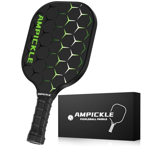 Image of Pickle Ball Paddle,Fiberglass Pickleball Paddles Set,Frosted Surface Pickleball Rackets, USAPA Standards,Oversized Sweet Spot Pickle Ball Paddle for Indoor Outdoor (B-Honeycomb Green)