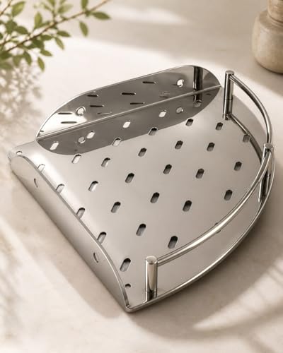 Stainless Steel Corner Bathroom Shelf | 304 Rustproof Wall Mounte...