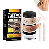 Clawrex Tattoo Concealer Für Körper, Tattoo Abdecken Wasserfest, Scar Concealer, Lang Anhaltende Körper-Abdeckcreme, Body Coverage Perfector für Körper & Beine, Narben Concealer für Männer und Frauen