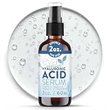 Hyaluronic Acid Serum with Vitamin C (2x Bottle Size) - Skin Brightening & Hydrating Facial Moisturizer - Anti Aging Serum, Age Spots, Dark Spot Corrector for Face & Neck by Eva Naturals, 2 oz.