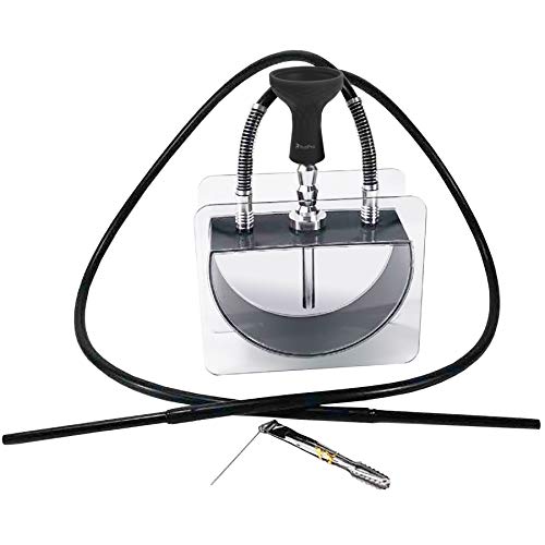 BudPro Portable Hookah Set with 2 Silicone Hoses + Bowl + Tongs - Mini Hookah Starter Kit