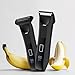 Zesuti 2-in-1 Manscape Trimmer for Men,Body & Groin Hair Trimmers for Men,Bikini Trimmer Women- Wet/Dry Electric Razors for Smooth No-Nick Shaving,IPX7 Waterproof Ball Shaver,LED Display,Black