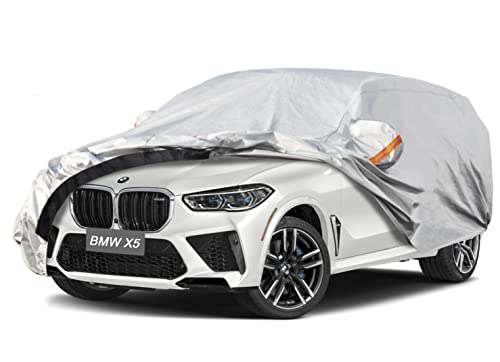 Image of GUNHYI 6 Layers SUV Car Cover Custom Fit BMW X5 (2007-2026) Waterproof All Weather, Heavy Duty Outdoor Snow Sun Rain Uv Protection (Ships from US Warehouse, Delivery 3-8 Days)
