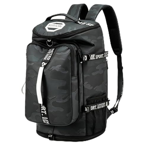 Image of Gym Duffle Bag Backpack,4‑Way Waterproof with Shoe Compartment Travel Hiking Laptop