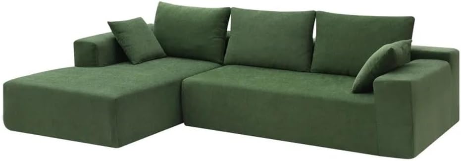 109 * 68" L-Shape Modular Sectional Living Room Sofa Set,Upholstered Sleeper for,Bedroom(E)