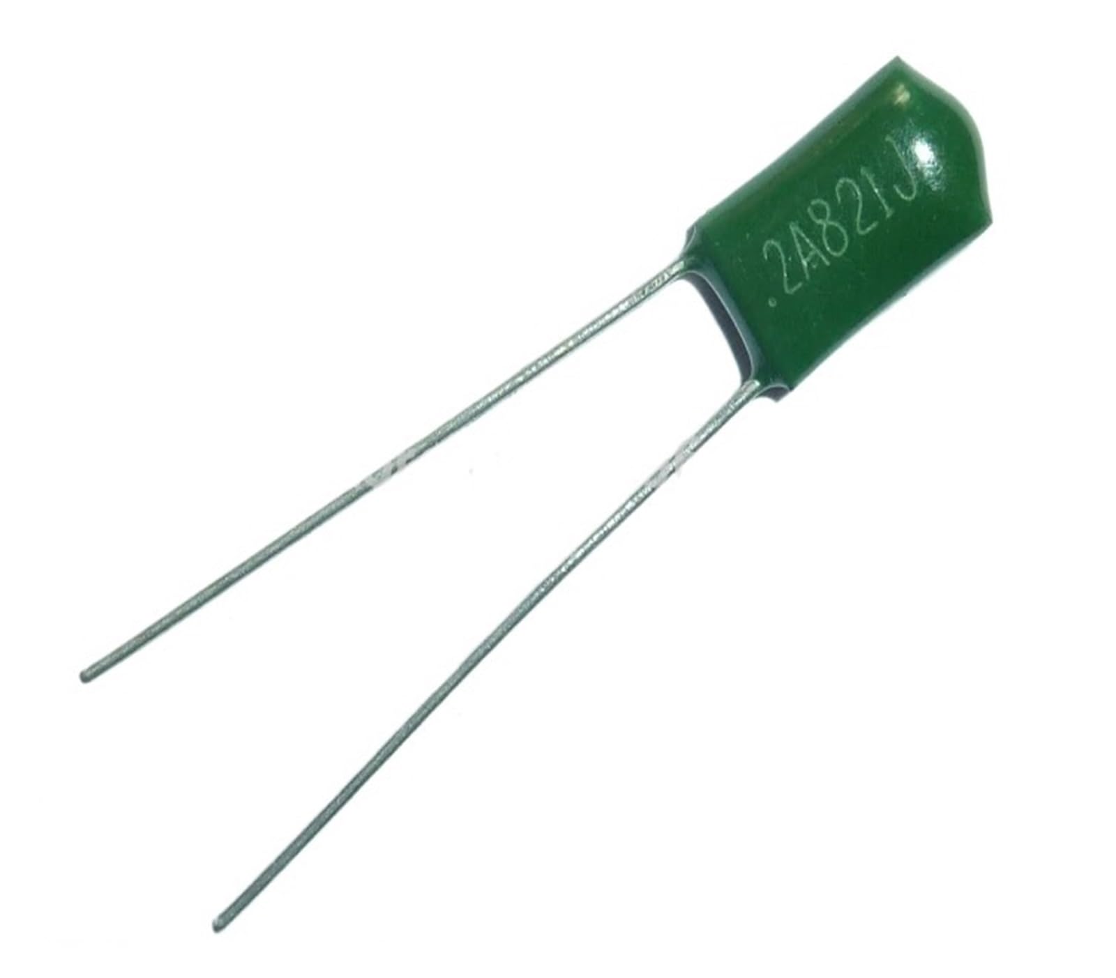 ICXLPMC 10pcs Mylar Film Capacitor 100V 2A821J 820pF 0.82nF 2A821 5% Polyester Film capacitor