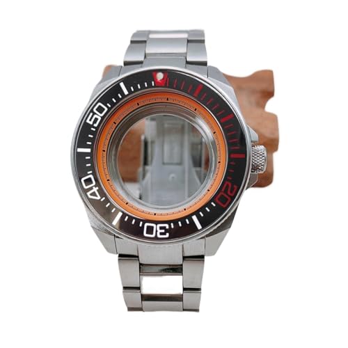 [X] 44mmTCEHb`P[XƃuXbgAK7s26 NH34 NH35 NH36[ugɓKAobNJo[EHb`P[XƃXgbv vP[X(03 Case and Strap,Sapphire Glass Case)