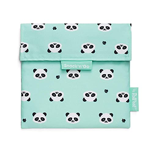 Roll'eat ® | Porta Sandwich Reutilizable, Bolsa Ecológica sin BPA, Porta Bocadillo de Color Panda - Snack'n'Go Animals