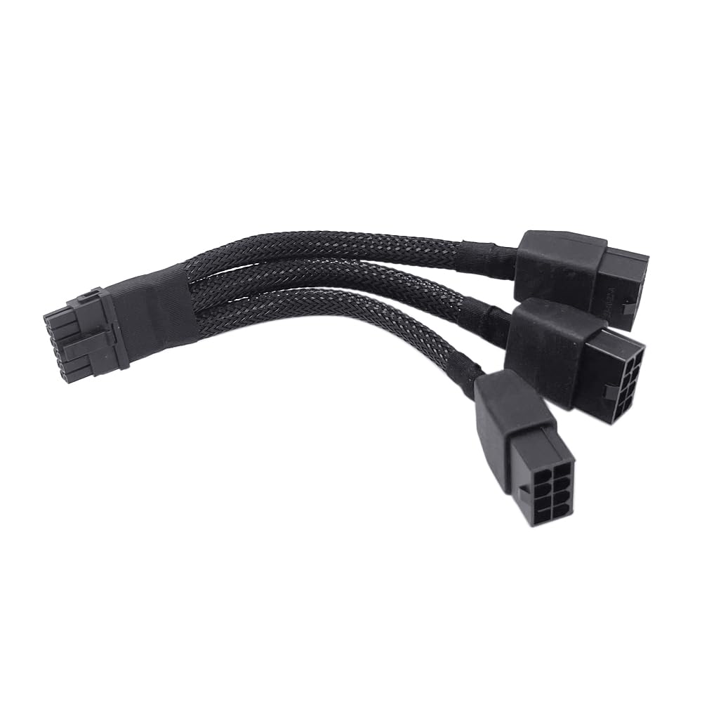 Gintai Cavo GPU 16Pin a 3X 8 Pin Pcie Extension- Adattatore 16AWG PCIE 5.0 12VHPWR 600W 16 Pin 12+4Pin per Scheda Grafica RTX 4090 4080 3090TI 4070Ti (3 x 8PIN)