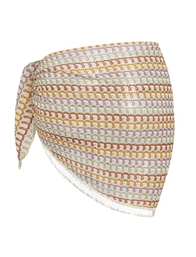Image of ZAFUL Sarong Coverups for Women Beach Vacation Fishnet See Thru Tie Side Bathing Suit Cover Up Mini Skirt