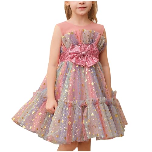 2025 Girl Dress Wedding Party Tulle Princess Pageant Ball Gown Toddler Formal Dresses with Bowknot 1-8Y