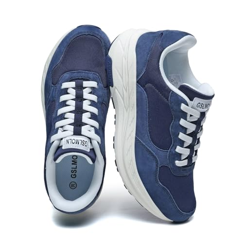 Image of GSLMOLN Women's Casual Walking Shoes Breathable Non Slip Tennis Cushion Fashion Gym Sneakers