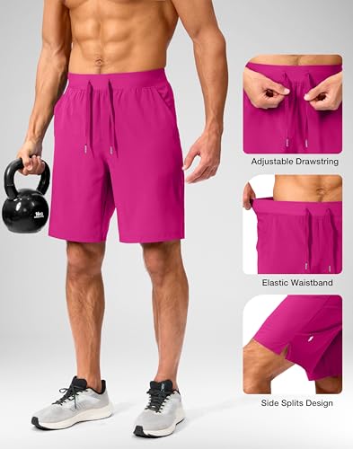 Image of Soothfeel Men's Running Shorts with Zipper Pockets 9 inch / 7 inch / 5 inch Quick Dry Eight Basketball Gym Workout Athletic Shorts