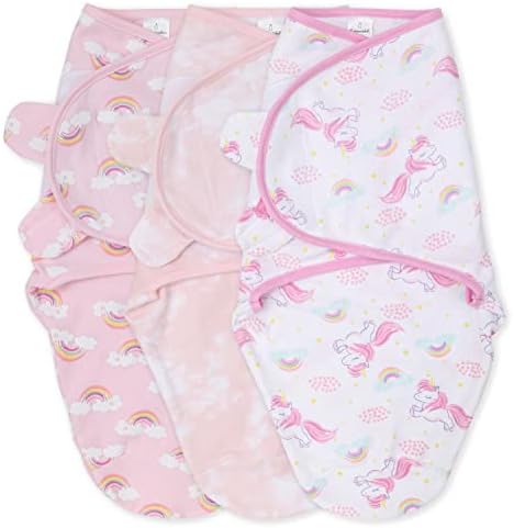 The Peanutshell Baby Girl Swaddle Set – Rainbow and Unicorn – 3 Pack (M/L – 3-6 Months) The Peanutshell Baby Girl Swaddle Set – Rainbow and Unicorn – 3 Pack (M/L – 3-6 Months)