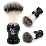 Shaving Brush for Men, Black Handle Men's Shave Cream & Soap Brush (skull)