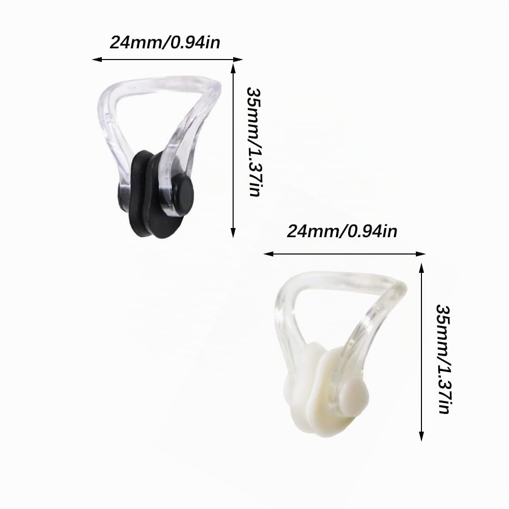 Pinzas para la Nariz de Silicona 2 Pcs Impermeable Entrenar Buceo Natación