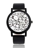 Hochwertige Uhr: Schützende harte Mineral-Kristalllinse, Lederarmbanduhr.