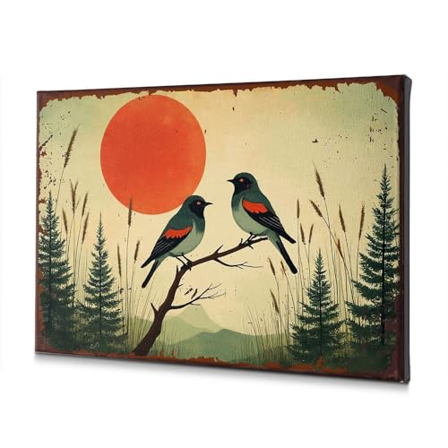 Toile décorative oiseaux 30x40 pour habiller un mur vide facilement