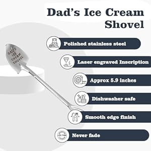 Giftsfordadmenfromdaughterfathersdaygiftsicecreamspoonscoopforicecreamloversdadmengiftsfromdaughtersonfunnyengravedstainlesssteelspoonshovelfathersdaddaygifts Urban Country Home Decor Gifts for dad men from daughter fathers day gifts ice cream spoon scoop for ice cream lovers dad men gifts from daughter son funny engraved stainless steel spoon shovelfathers dad day gifts urban country home decor