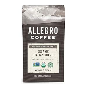 Allegro Coffee, Organic, Italian Roast, Whole Bean, 12 oz