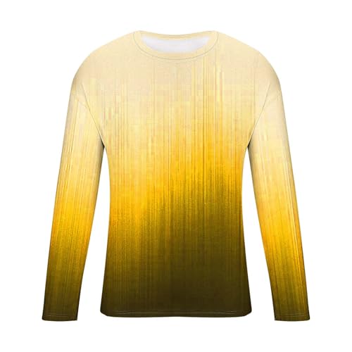 Long Sleeve Gradient Shirt Men - Moisture Wicking Undershirt Casual Loose Pullover Graphic Tee Athletic Fall Fashion3