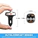 ZEEPORTE Bluetooth FM Transmitter for Car, QC3.0 Wireless Radio Bluetooth Adapter Music Player Charger Car Kit with Hands Free, 7-Colors LED Backlit, 2 USB Ports, Support TF Card USB Flash Drive