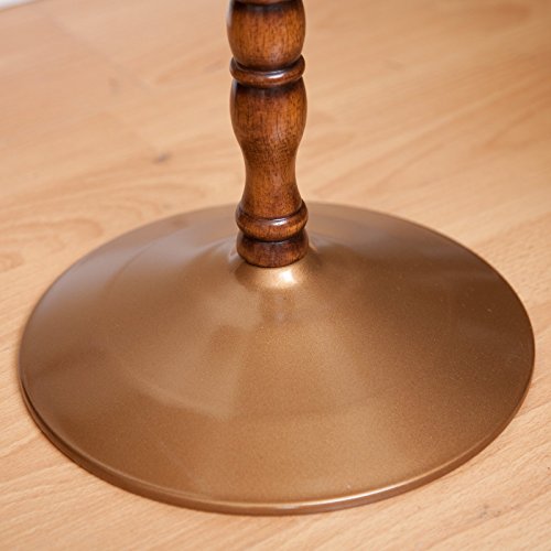 Treasury 12" Diameter Globe, USA Cartography, Convertible to Desktop with Raised Mountain Relief and Sturdy Metal Base and Hand Turned Hard Wood Stand. This economical 12” floor model stands 32” high on a durable metal base and attractive wooden pedes