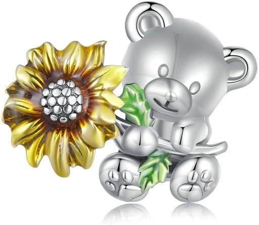 BISAER Dijes colgantes de plata de ley 925 para pulseras, gatos, perros, perezosos, animales, mariposa, hada, corazón, colgante