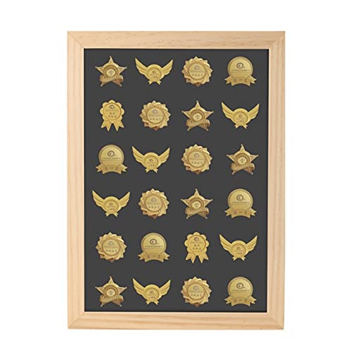 Collectible Medal Holder Display Rack Challenge Medal Coin Case Collector Wood Storage Shelves Gift Coin Display Stand - Wooden,r3