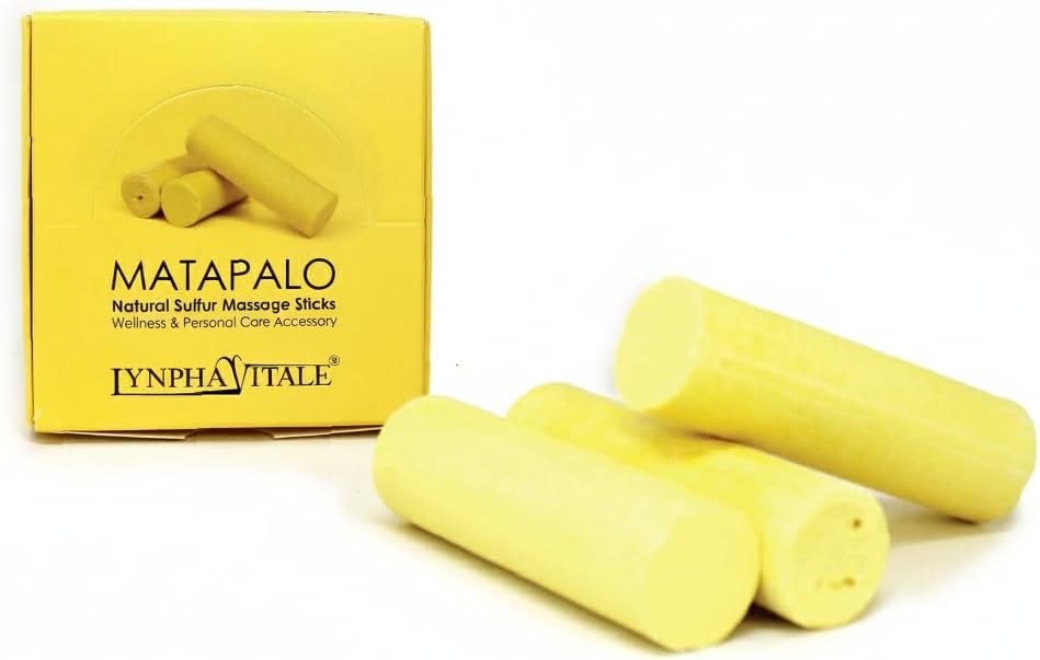 Sulphur Sticks or Bars - Natural Remedy for Neck Pain, Cold Stroke, Torticollis, Joint Pain - 1 Pack of 3 Large Sticks