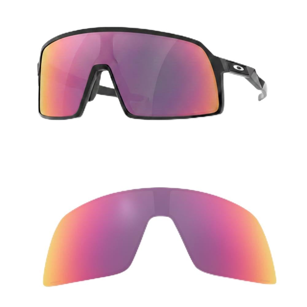 Xtreme Road Lenti di ricambio compatibili con Oakley Sutro S, Multicolore Giallo Arancione Rosa Viola, Policarbonato, Protezione UV400, Design Shield Sportivo