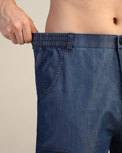 Image of TAGDO Men's Straight Fit Cotton Cargo Jeans Pant (2040)