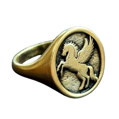 Bague Pégase en argent plaqué or, le cadeau idéal pour célébrer un anniversaire marquant