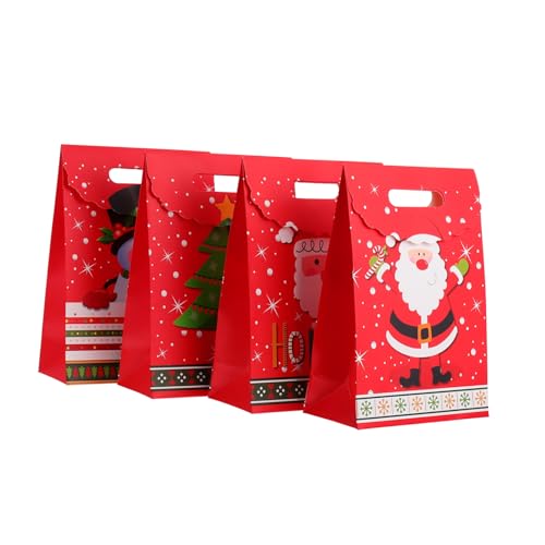 COLLBATH 1 Juego De 12 Piezas bolsa de bolsa de dulces de Navidad pequeña bolsa de navidad bolsas para bolsa de embalaje bolsa de papel portátil panadería