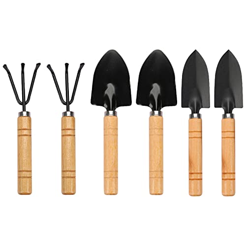 6-teiliges Mini-Gartenwerkzeug-Set mit Holzgriff