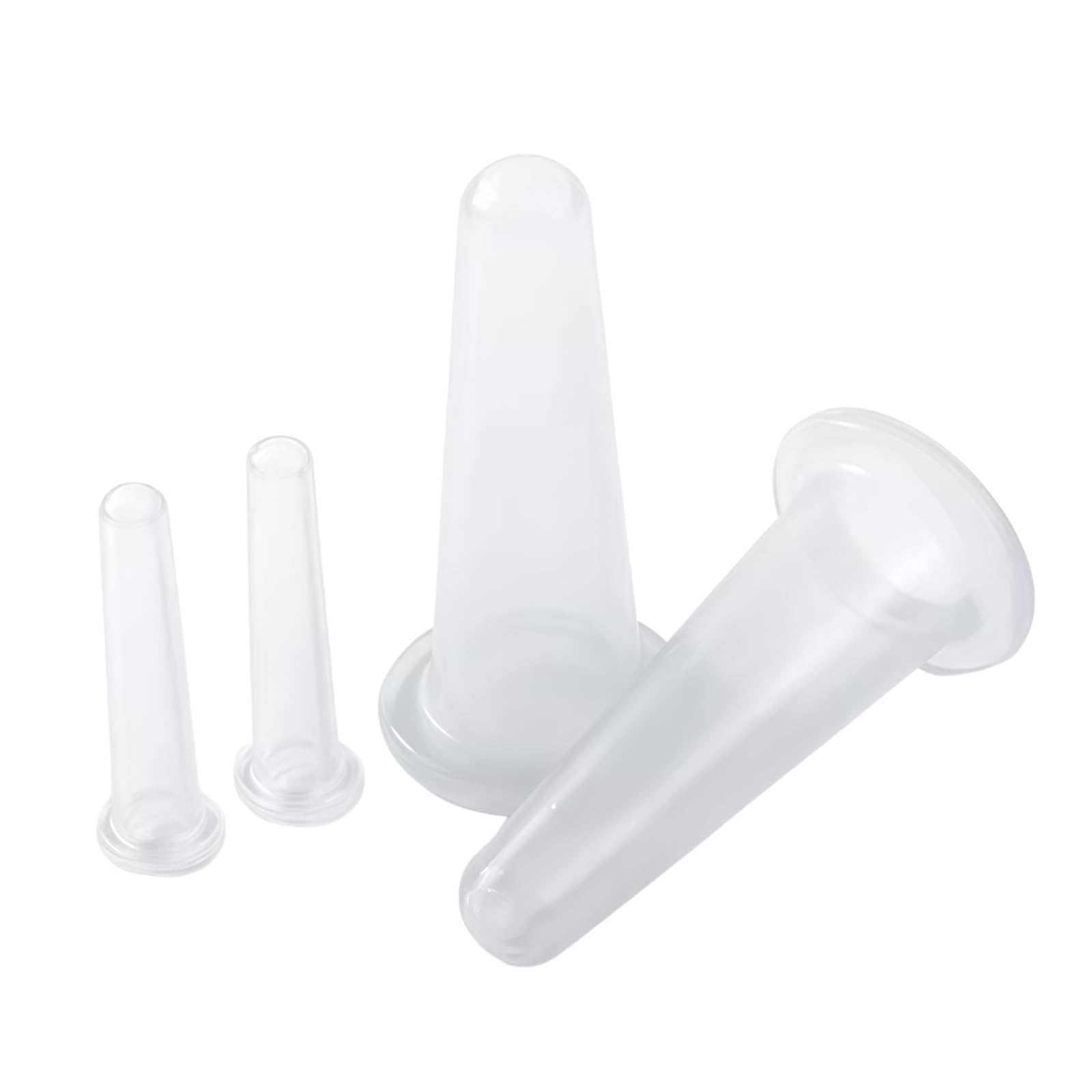 4Pcs Transparent Massage Cupping Set Silicone Mini Facial Cups Face Massager Helper Skin Care Neck Back Eyes Massaging
