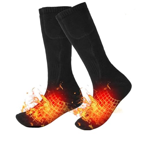 Heating Socks for Men, Men's Heated Socks for Camping Fishing Cycling Skiing Skating Hunting Hiking, Battery Powered (Black)