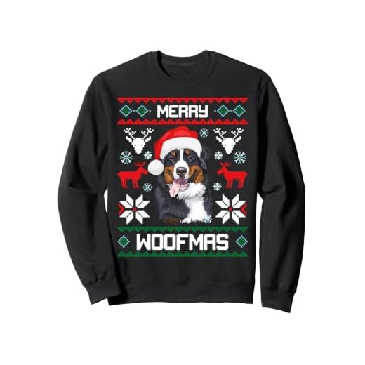 Bernese Mountain Dog Gift For Merry Christmas Woofmas Berner Sweatshirt